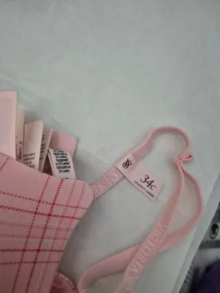 Sujetador Victoria's Secret Rosa Cuadros 34C