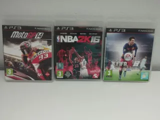 Lote 3 Juegos PS3: MotoGP 14, NBA 2K16, FIFA 16