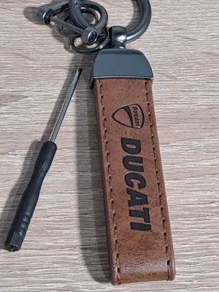 Llavero Ducati Cuero Marrón