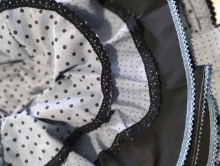 Traje Flamenca Lunares Negro Talla 38