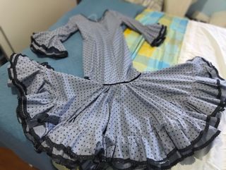 Traje Flamenca Lunares Negro Talla 38