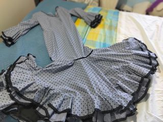 Traje Flamenca Lunares Negro Talla 38