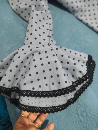 Traje Flamenca Lunares Negro Talla 38