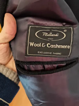 Abrigo de Lujo Selinac 20% Cashmere Lana Italiana