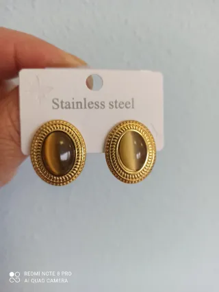 Pendientes acero estilo vintage