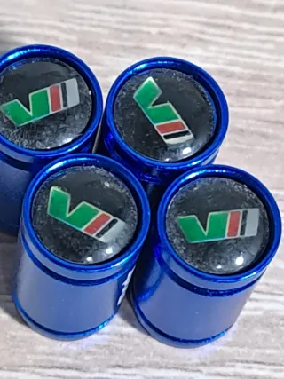 Tapones Válvula Azul con Logo