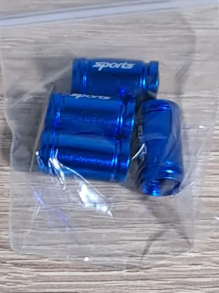 Tapones Válvula Azul con Logo