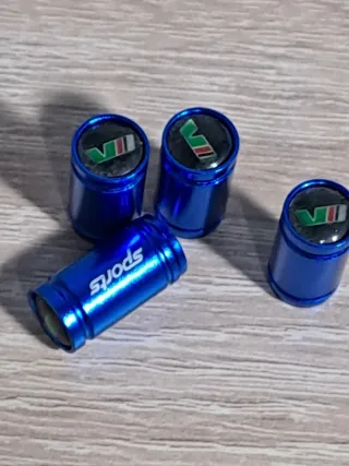 Tapones Válvula Azul con Logo