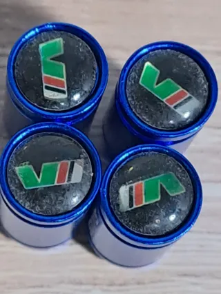 Tapones Válvula Azul con Logo