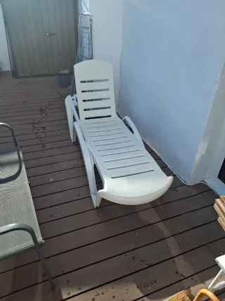 Hamaca de plástico blanca