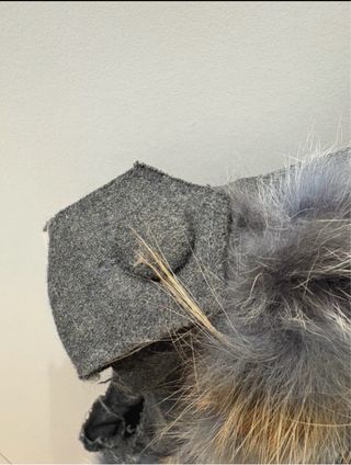 Chaleco de pelo marrón y gris Talla M