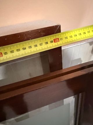 Ventana de madera con cristales, 112x103 aprox