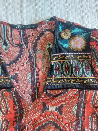 Vestido Zara Estampado Multicolor