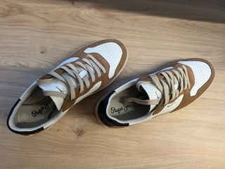 Zapatillas Pepe Jeans Talla 41 Marrón/Blanco