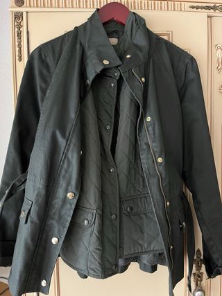 Chaqueta doble con chaleco negro