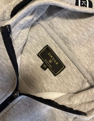 Chaqueta SikSilk Gris con Cremallera