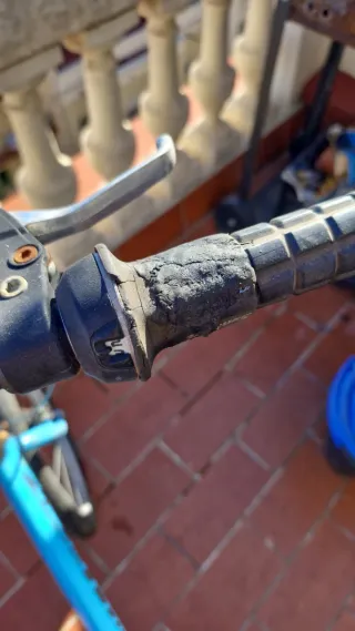 Bicicleta plegable azul