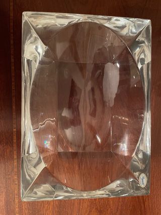 Juego cristal: centro mesa y 2 candelabros