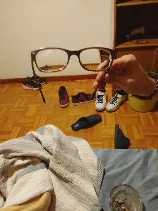 Gafas moradas/negras para cambiar cristal o quitar