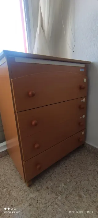 Cambiador bebé 4 cajones