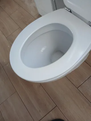 Inodoro de porcelana blanco