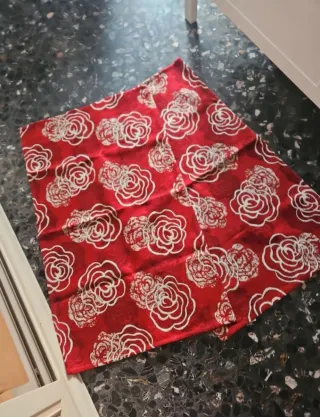 Set di 2 tappeti Suardi rosso con rose