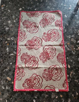 Set di 2 tappeti Suardi rosso con rose