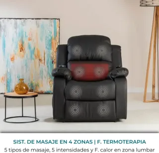 Sillón relax eléctrico negro