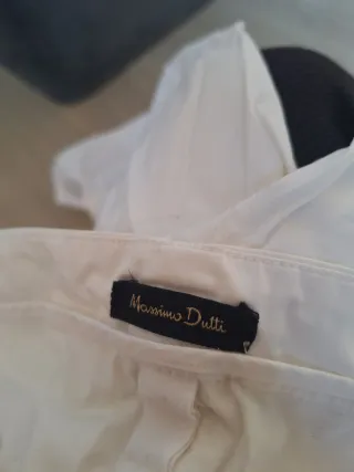 Pantalones Massimo Dutti blancos