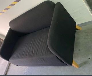 Sofá de 2 plazas gris oscuro