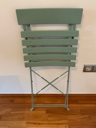 Conjunto mesa y 2 sillas jardín metal