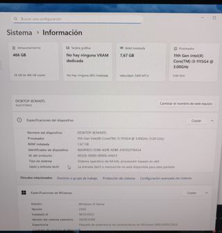 HP i3 11Gen 16GB RAM 500GB NVMe