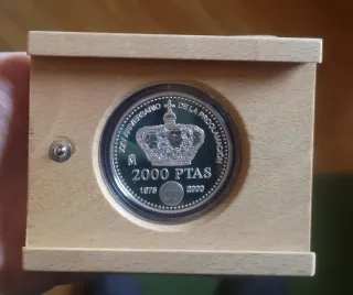 Moneda Plata 2000 Pesetas XXV Aniversario