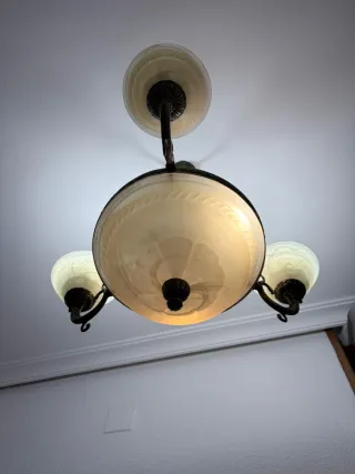 Dos lámparas de salón colgante