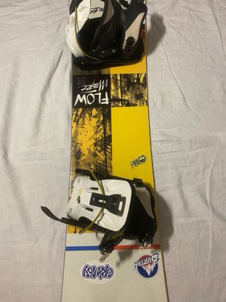 Tabla Snowboard Flow 162W con fijaciones