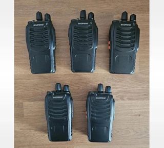 5 Radio Baofeng Portatili 888s con Auricolari