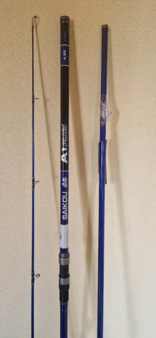 Caña de pescar azul