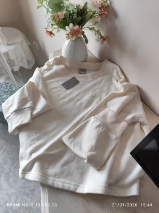 Felpa Bench donna nuova color crema