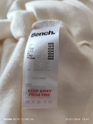 Felpa Bench donna nuova color crema