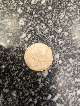 Moneda 50 céntimos 2002 con defecto acuñado