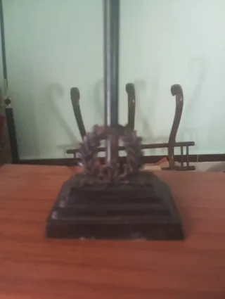 Lámpara de mesa tela y metal