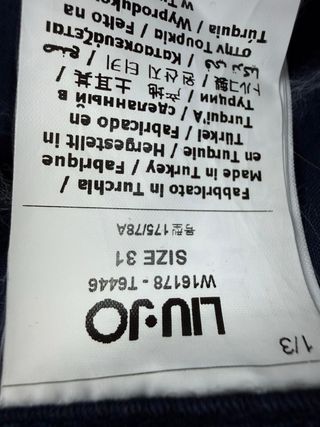 Jeans Liu Jo donna blu con strass sulla tasche