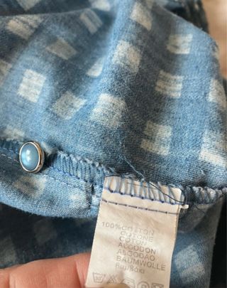 Camisa cuadros azul y blanco