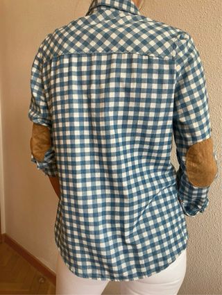 Camisa cuadros azul y blanco