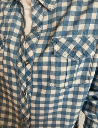 Camisa cuadros azul y blanco