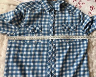 Camisa cuadros azul y blanco