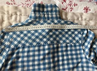 Camisa cuadros azul y blanco