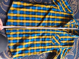 Camisa cuadros Pull and Bear azul y amarillo