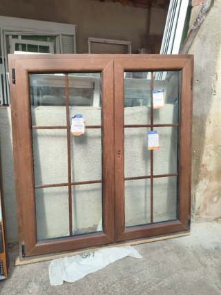 Ventana PVC imitación madera