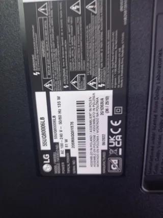 *despiece TV LG 55UQ80006LB